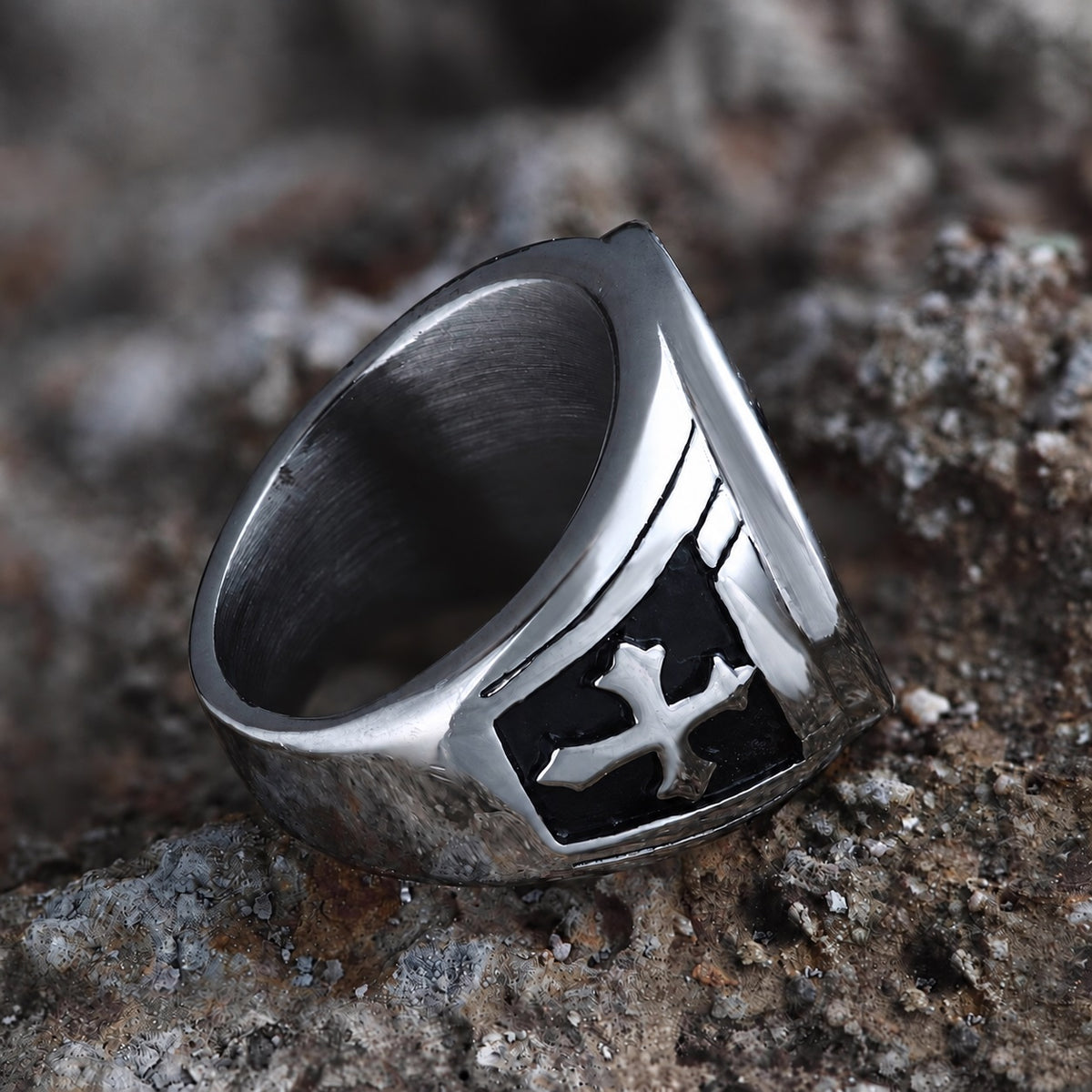 Archangel Saint Michael Ring in Stainless Steel