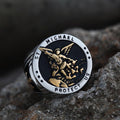 Archangel Saint Michael Ring in Stainless Steel