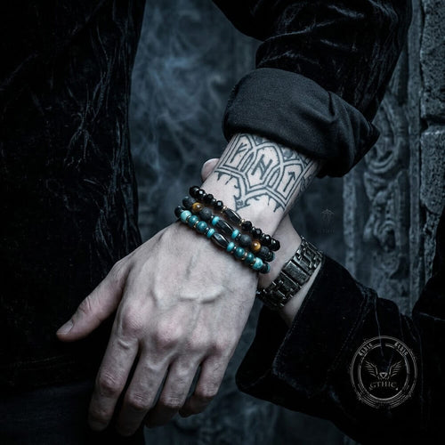 Black Hematite Stainless Steel Spacer Bead Bracelet