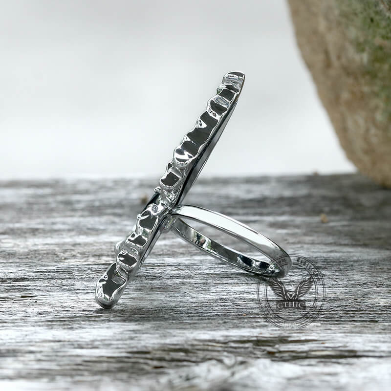 Black Liquid Butterfly Alloy Ring