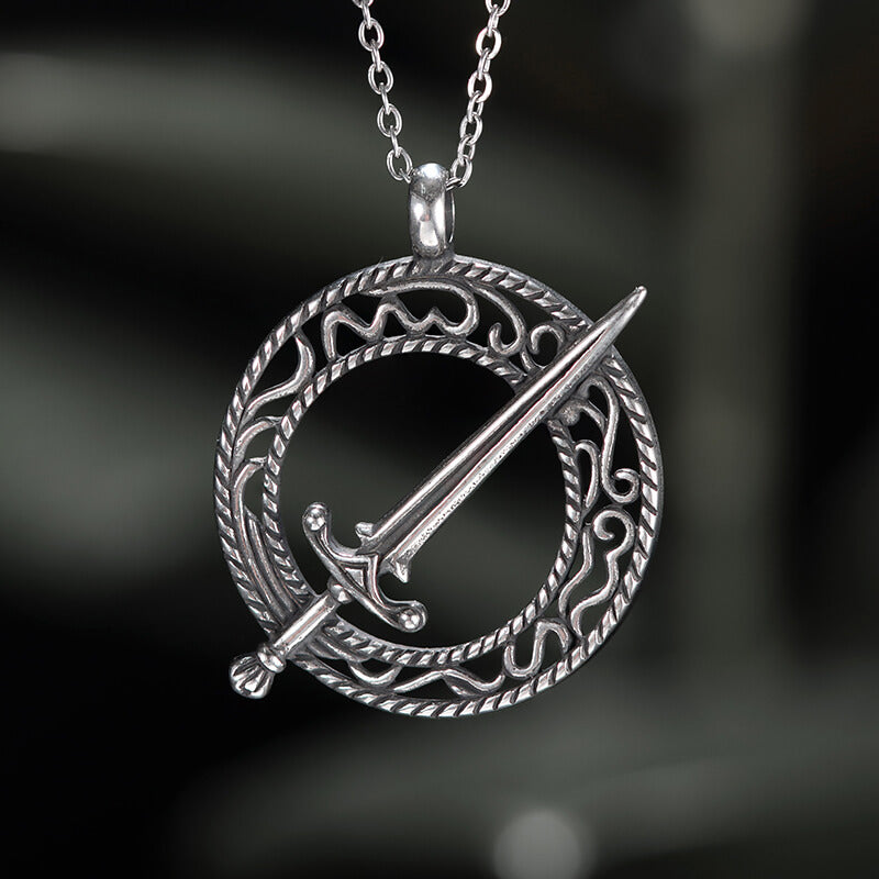 Blades Of Darkmoon Pendant in Stainless Steel