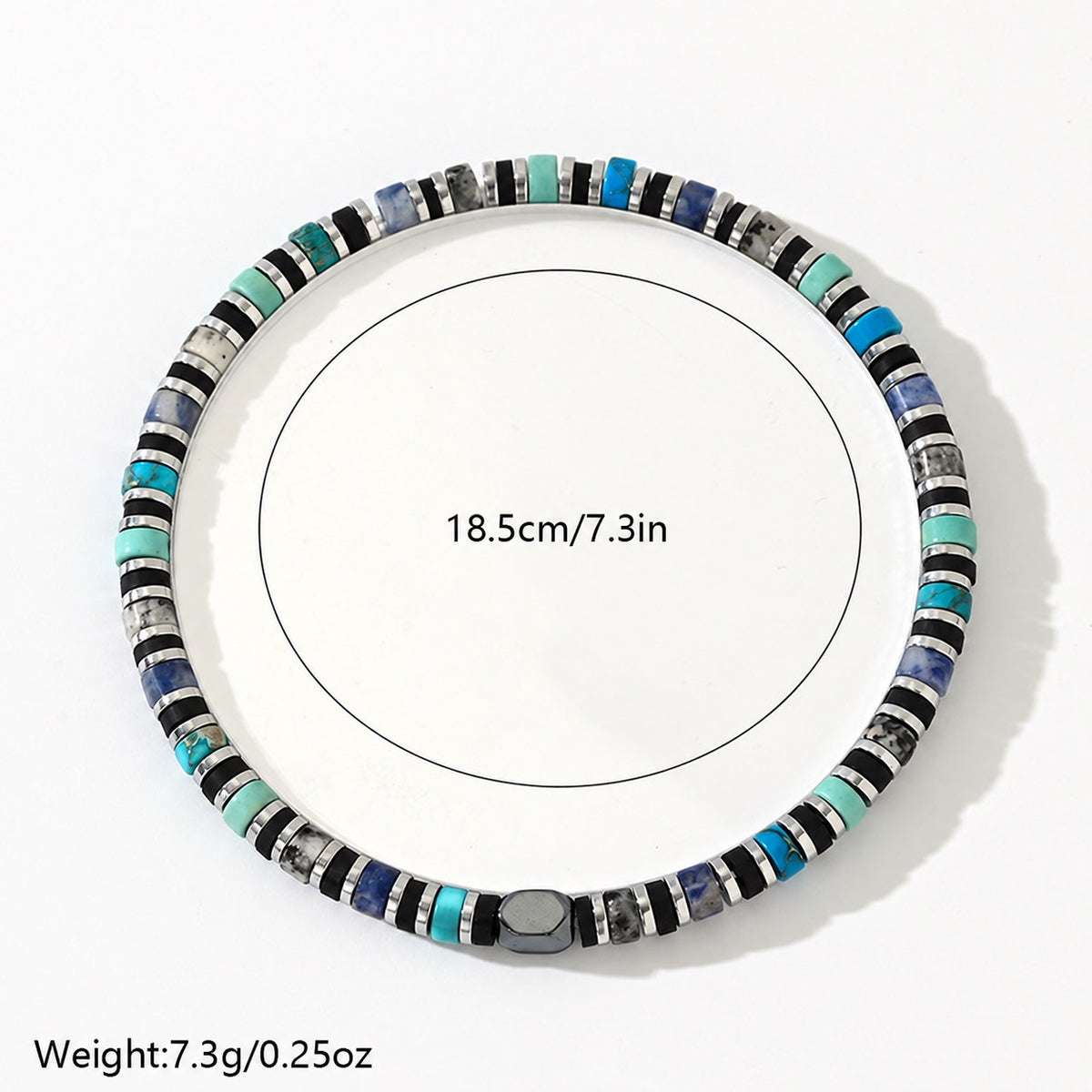 Bohemian Cylindrical Semi-Precious Stone Bracelet