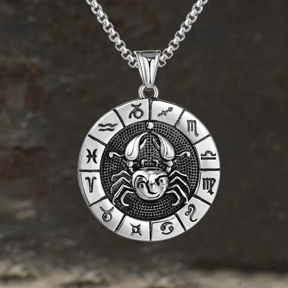 Cancer Pendant in Stainless Steel