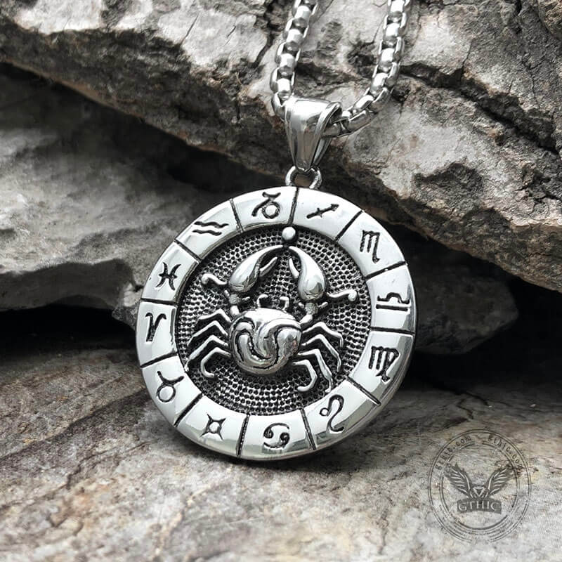 Cancer Pendant in Stainless Steel