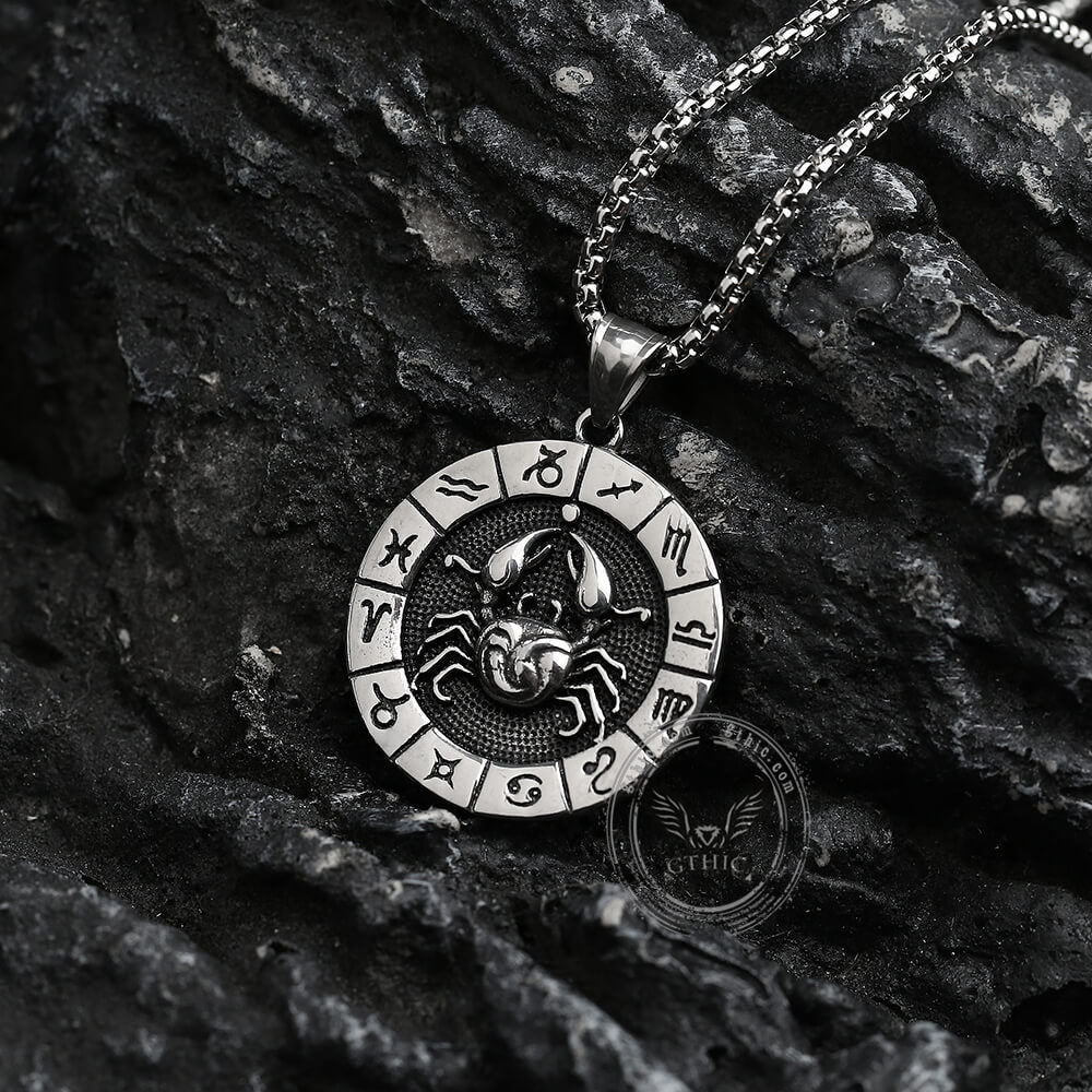Cancer Pendant in Stainless Steel