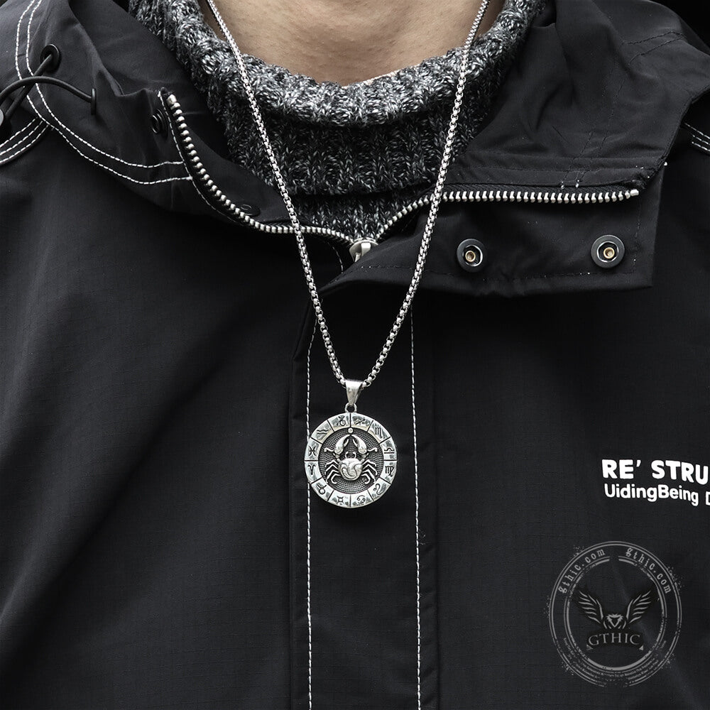 Cancer Pendant in Stainless Steel