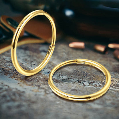 Cartilage Sleeper Hoop Earrings in G23 Titanium