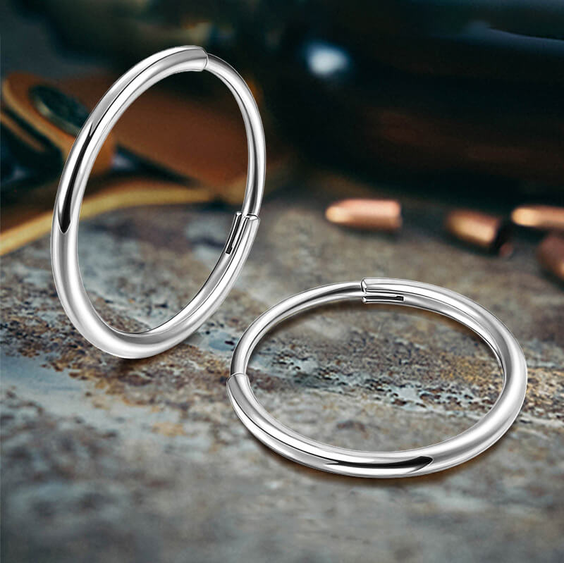 Cartilage Sleeper Hoop Earrings in G23 Titanium