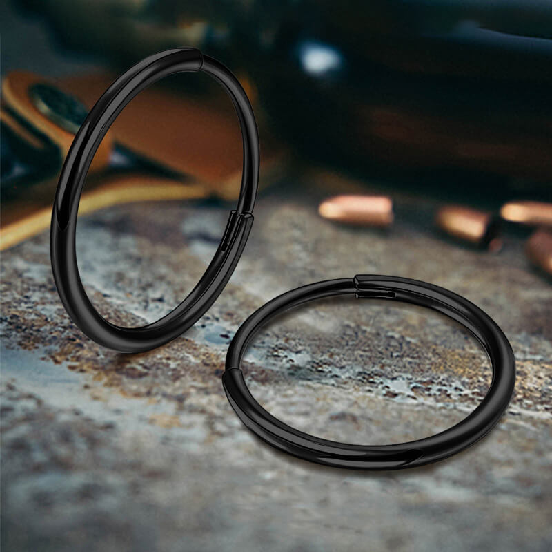 Cartilage Sleeper Hoop Earrings in G23 Titanium