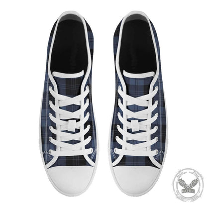 Casual Blue Plaid Print Canvas Shoes