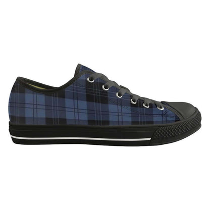 Casual Blue Plaid Print Canvas Shoes
