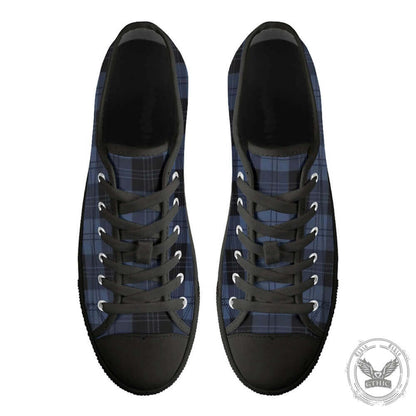 Casual Blue Plaid Print Canvas Shoes