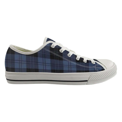 Casual Blue Plaid Print Canvas Shoes