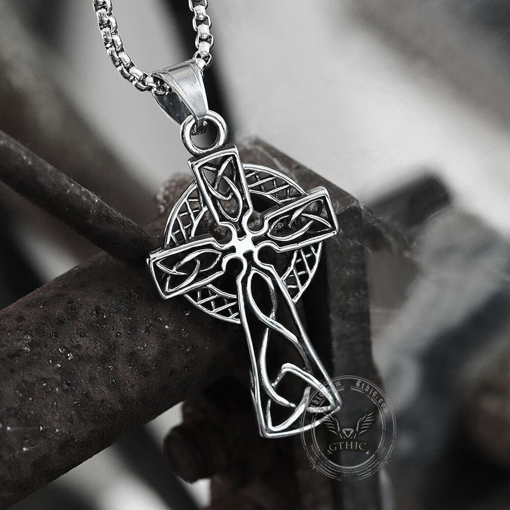 Celtic Cross Viking Pendant in Stainless Steel