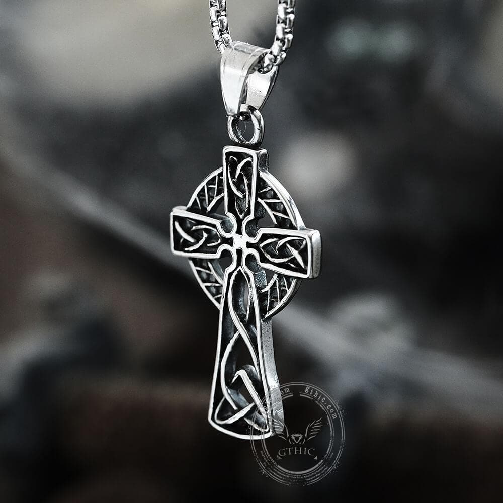 Celtic Cross Viking Pendant in Stainless Steel