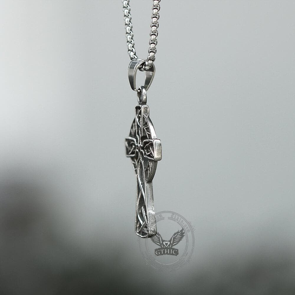 Celtic Cross Viking Pendant in Stainless Steel