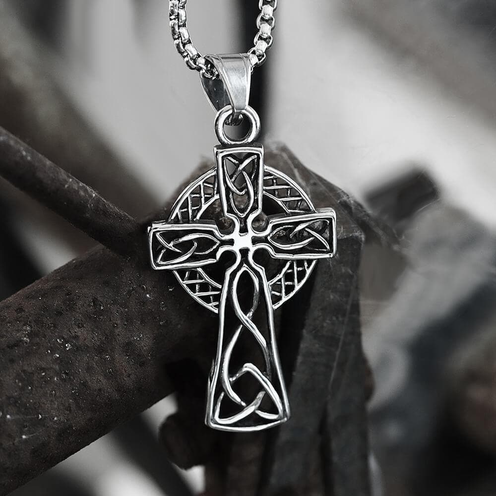 Celtic Cross Viking Pendant in Stainless Steel