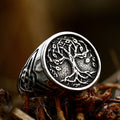 Celtic Knot Tree of Life Viking Ring in Stainless Steel