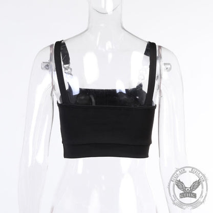 Chain-Detailed Crop Top