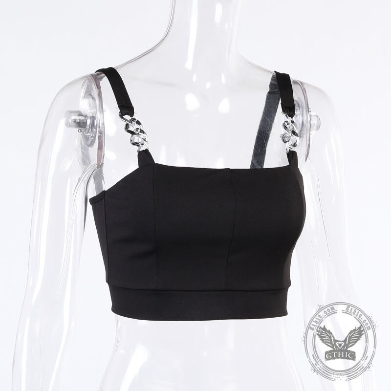Chain-Detailed Crop Top