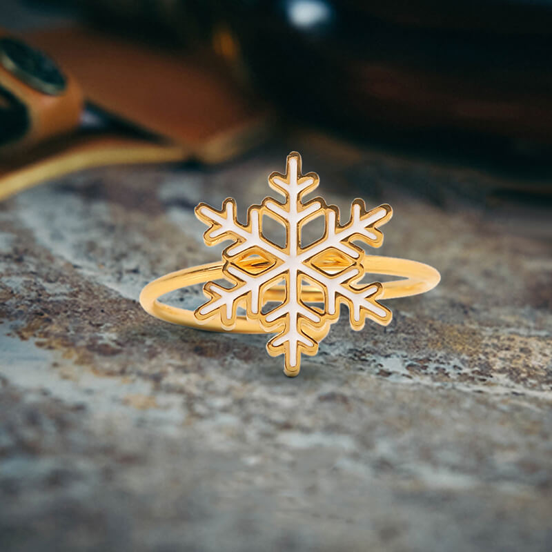 Christmas Cute Stainless Steel Open Ring