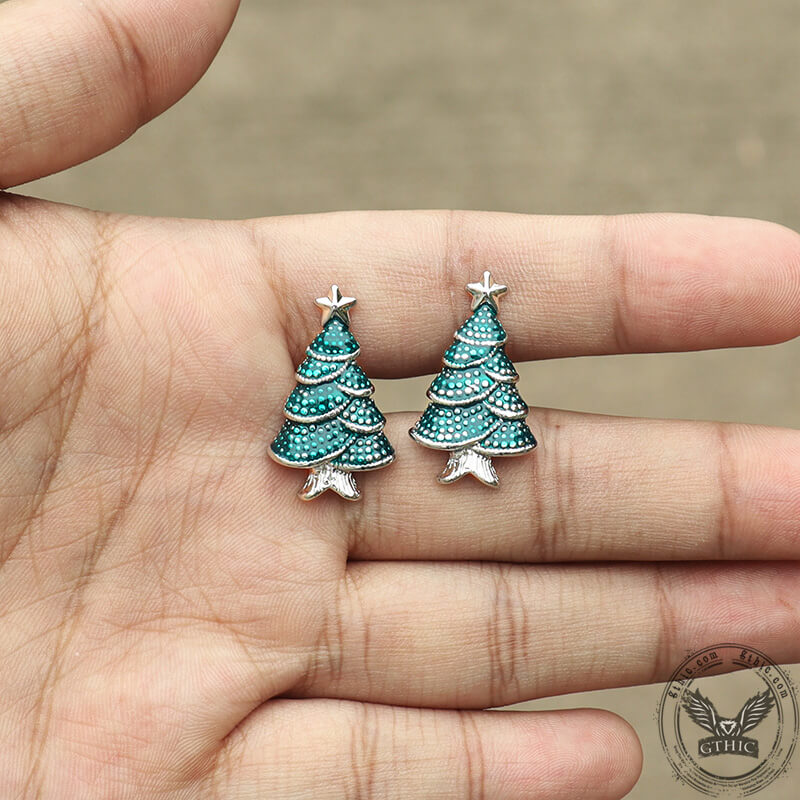 Christmas Tree Cufflinks in Copper