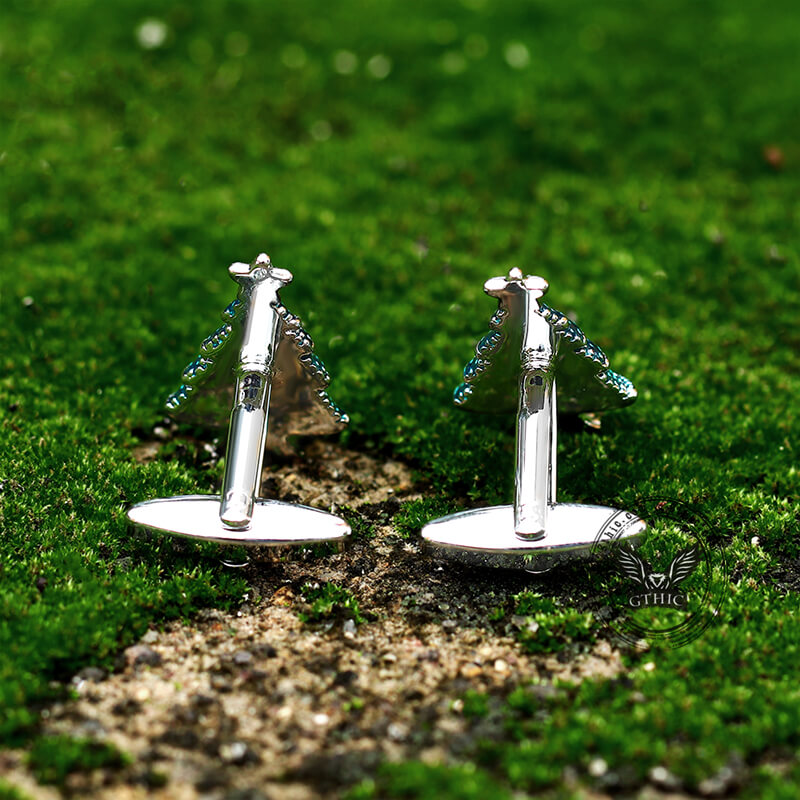 Christmas Tree Cufflinks in Copper