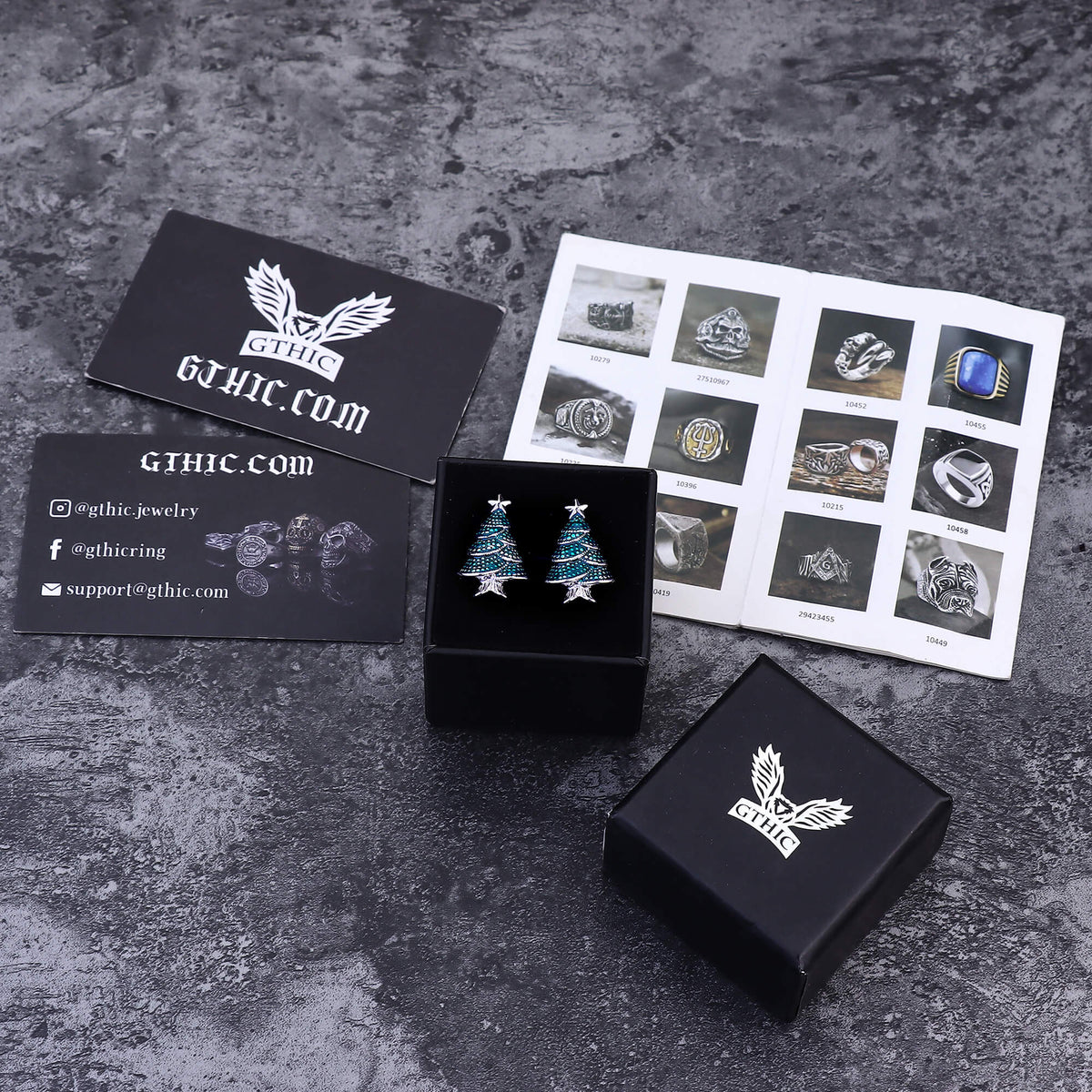 Christmas Tree Cufflinks in Copper