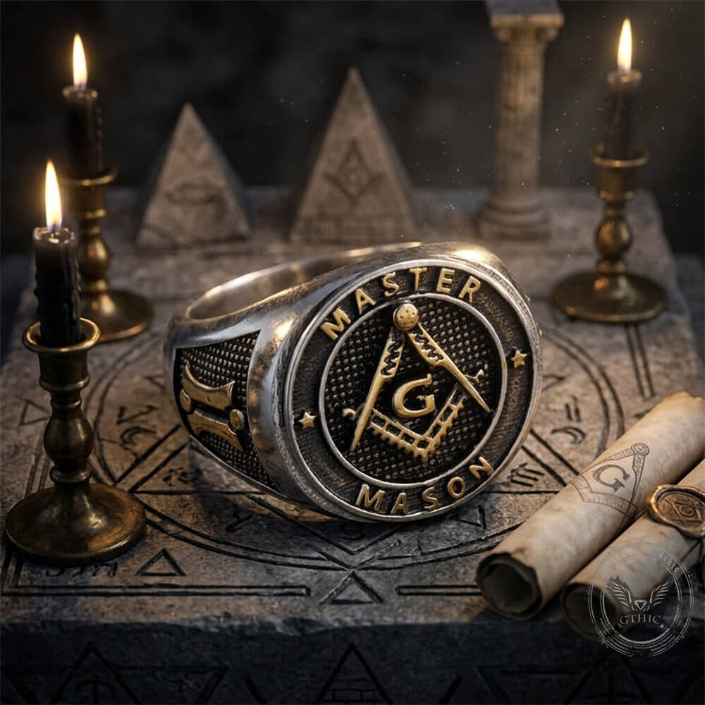 Classic Masonic AG Religious Ring in Stainless Steel