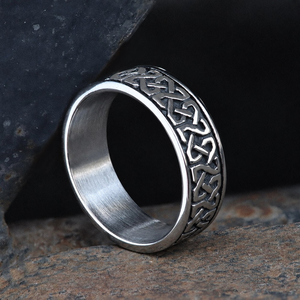Classic Pattern Ring in Stainless Steel