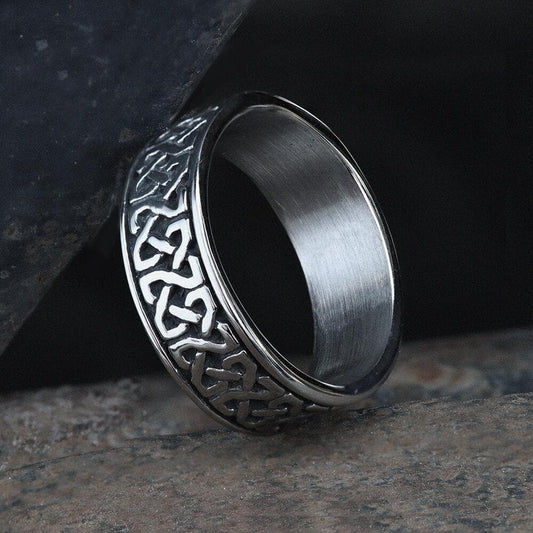 Classic Pattern Ring in Stainless Steel