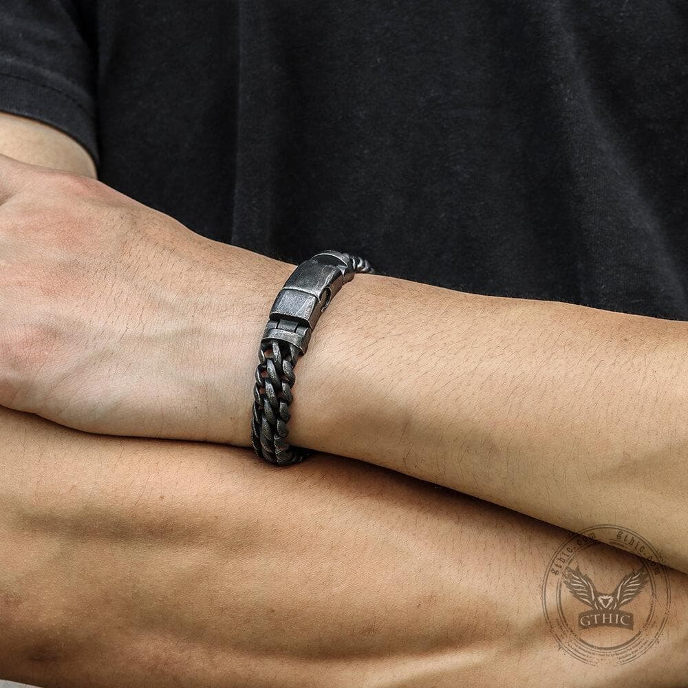Classic Biker Bracelet in Stainless Steel