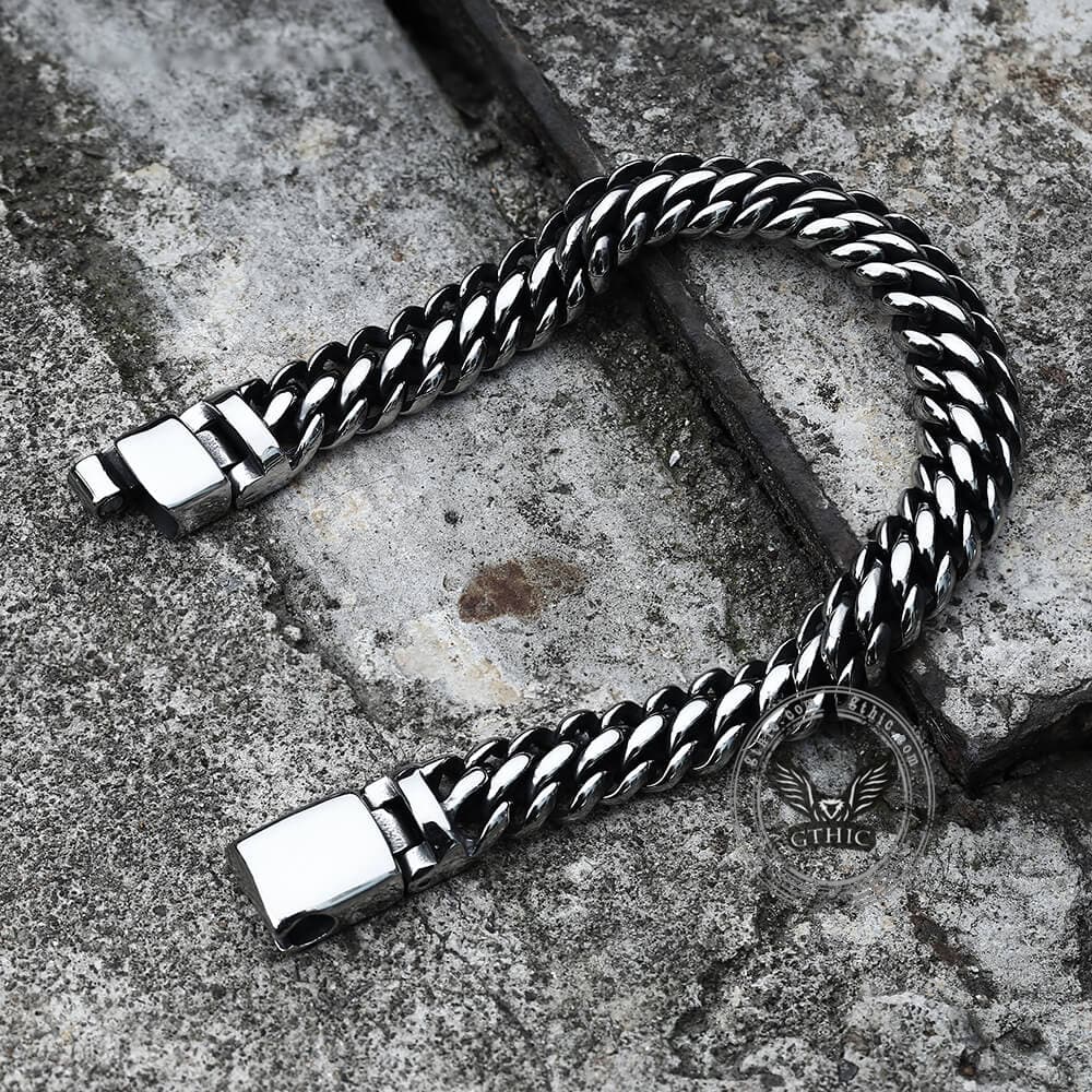Classic Biker Bracelet in Stainless Steel