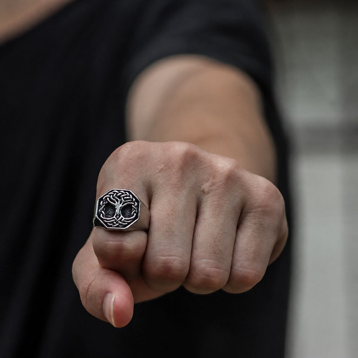 Classic Tree of Life Viking Ring in Stainless Steel