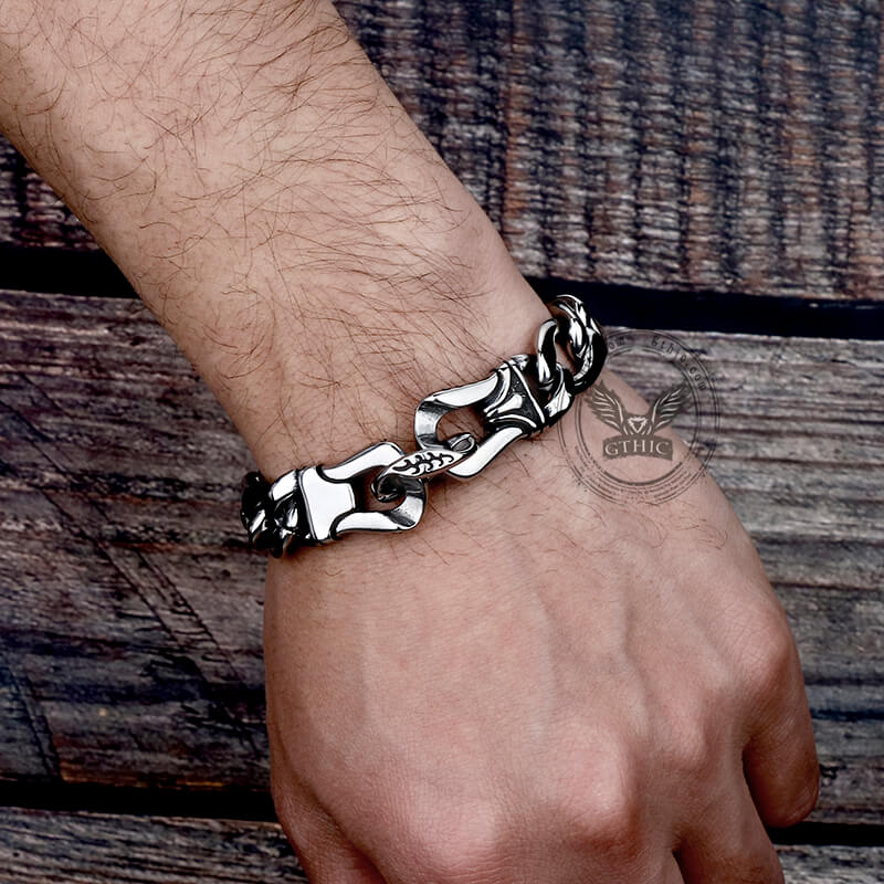 Classic Viking Totem Bracelet in Stainless Steel