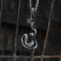 Coiled Snake Pendant in Stainless Steel
