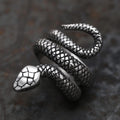 Coiled Snake Ring in Stainless Steel