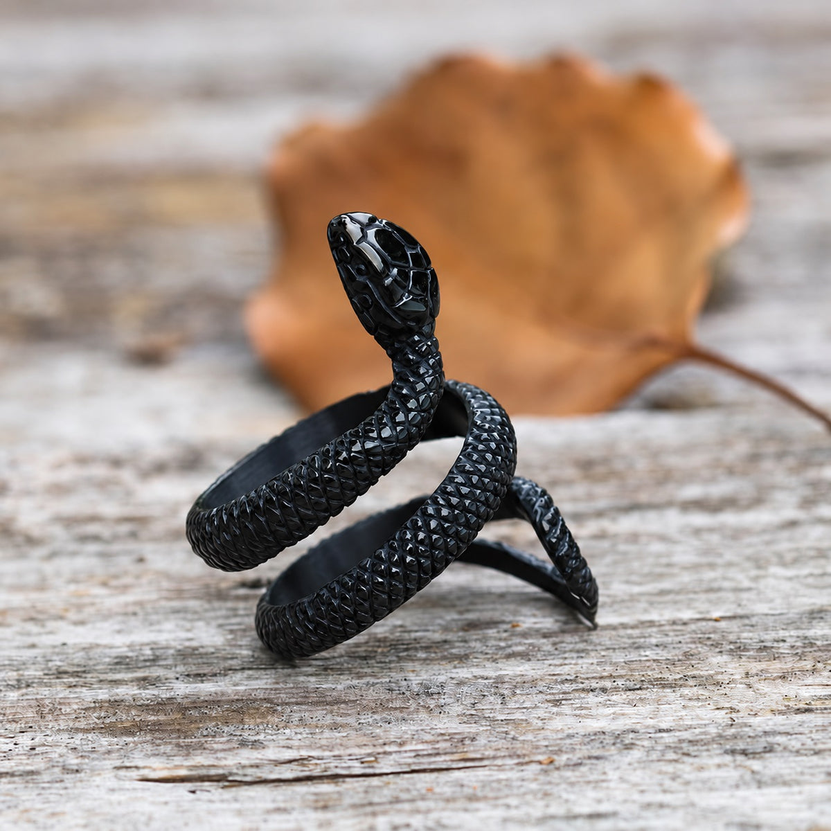 Coiled Snake Ring in Stainless Steel