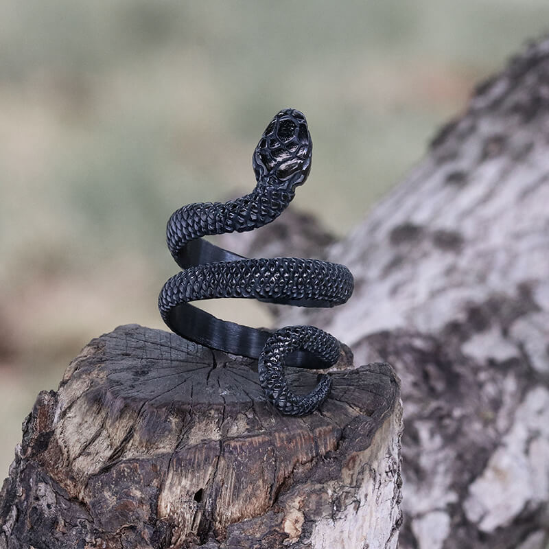 Coiled Snake Ring in Stainless Steel