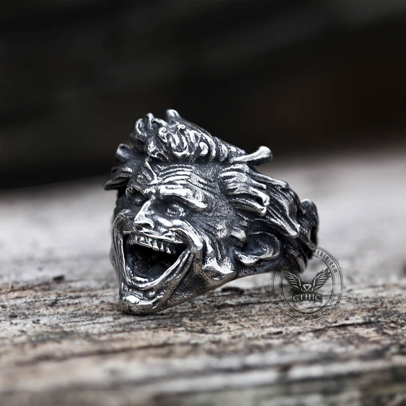 Crazy Clown Ring in Stainless Steel
