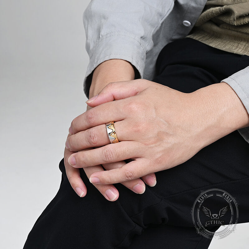 Creative Detachable Diamond Crown Ring in Stainless Steel