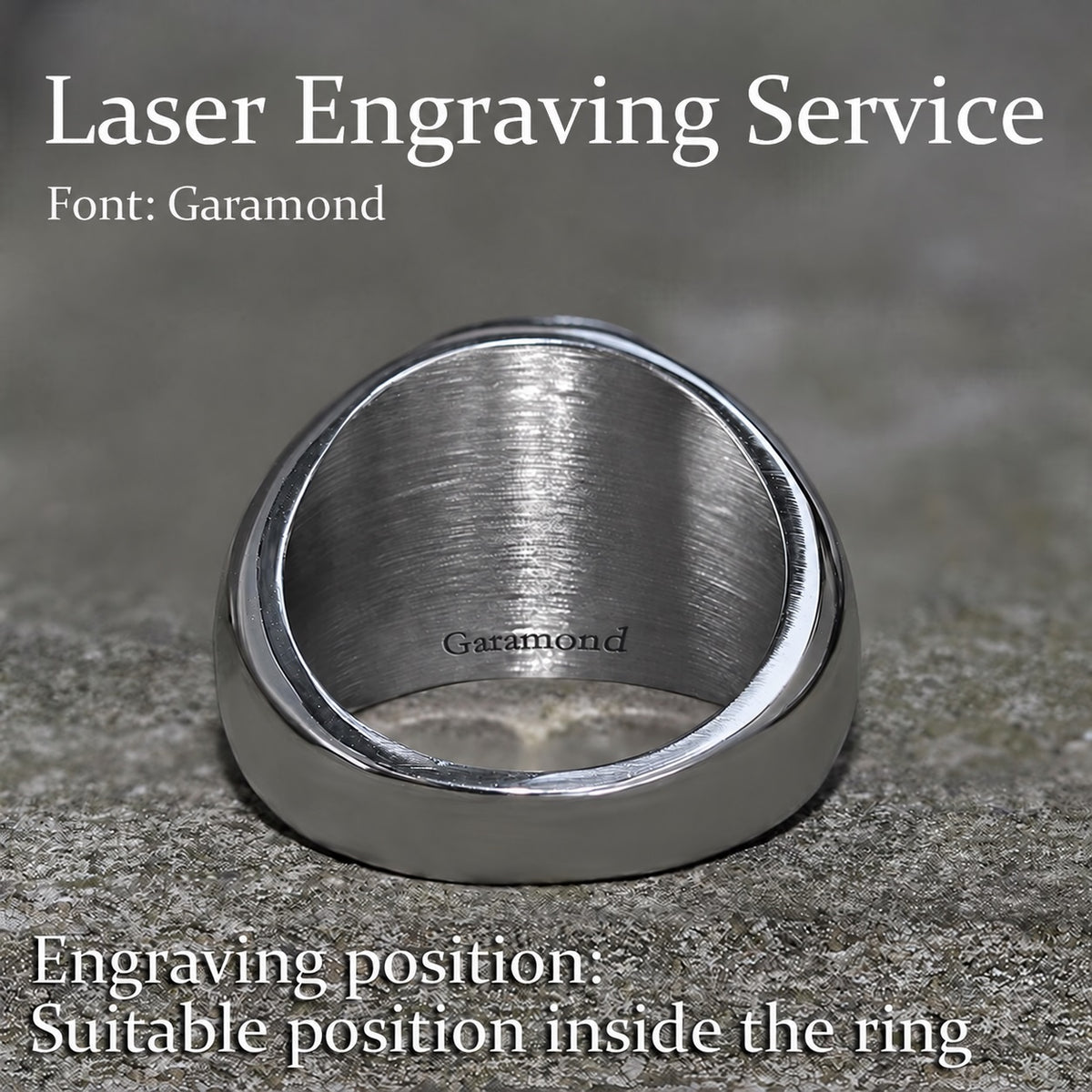 Cross of Lorraine Masonic Ring in Stainless Steel