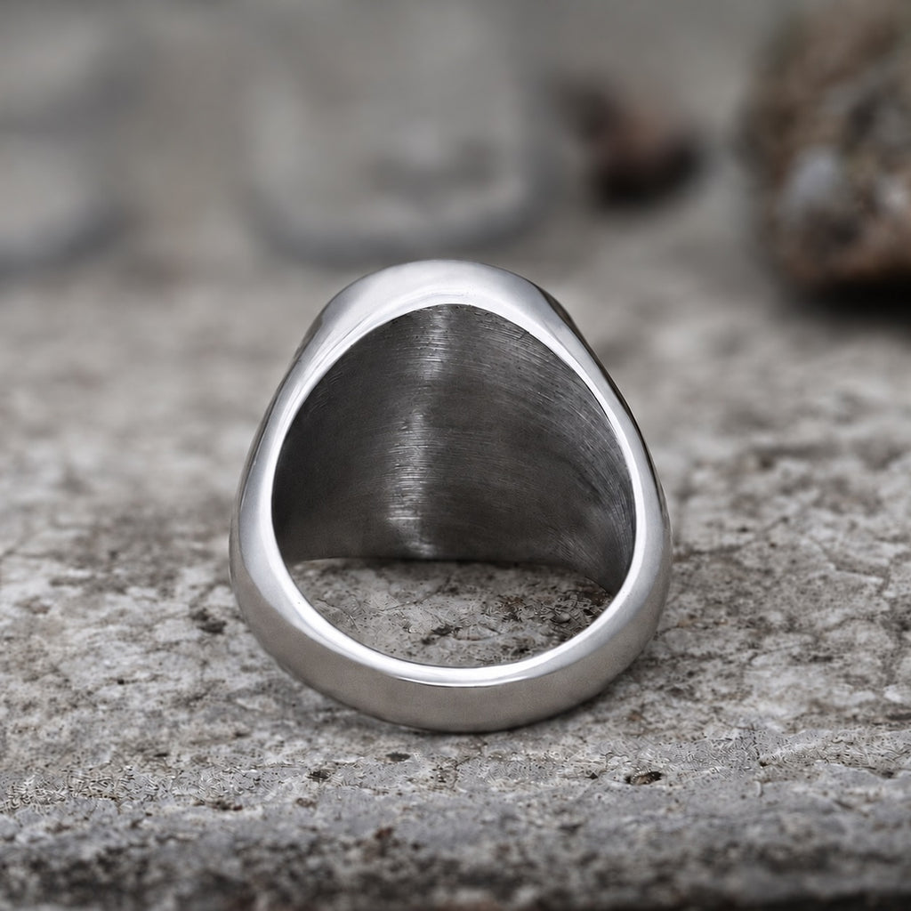 Cross of Lorraine Masonic Ring in Stainless Steel