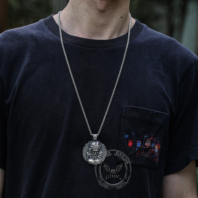 Crown of Thorns Jesus Pendant in Stainless Steel