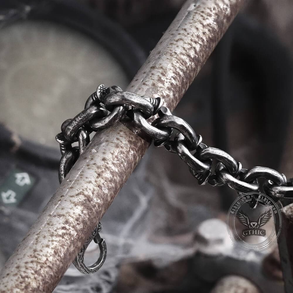 Curved Nail Bracelet in Stainless Steel