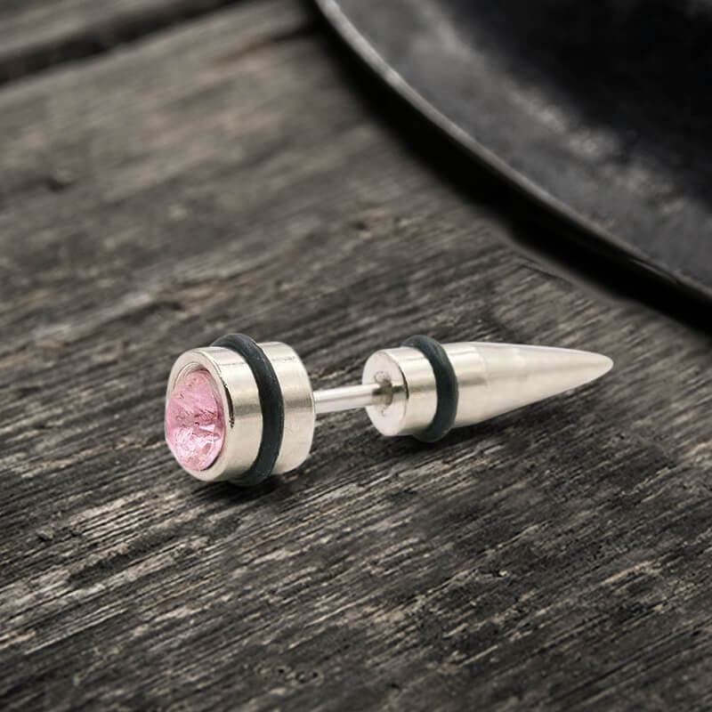 CZ Stone Stud Earring in Stainless Steel
