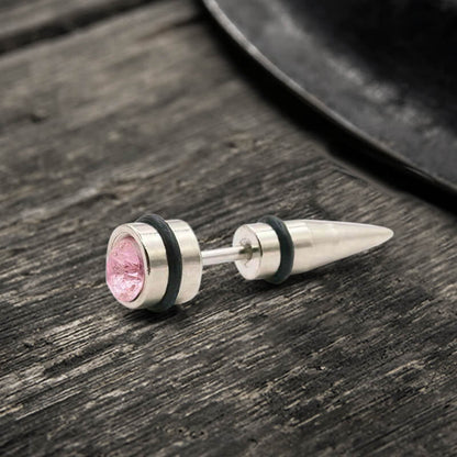 CZ Stone Stud Earring in Stainless Steel