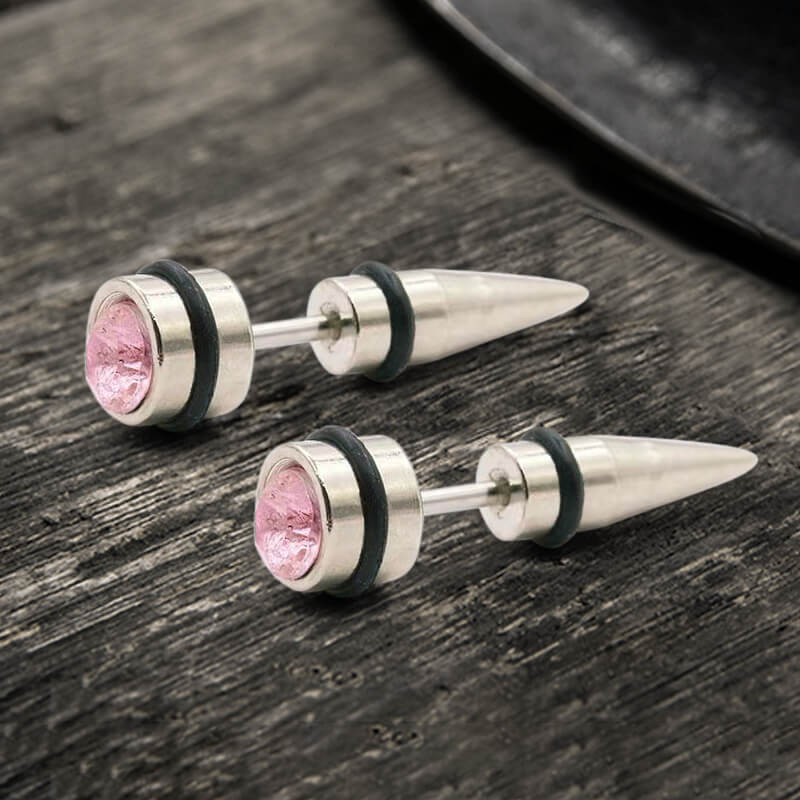 CZ Stone Stud Earring in Stainless Steel