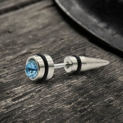 CZ Stone Stud Earring in Stainless Steel
