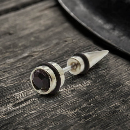 CZ Stone Stud Earring in Stainless Steel